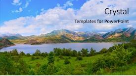  Presentation with spain music - PPT theme featuring sunny leone - barrios de luna reservoin background and a light blue colored foreground