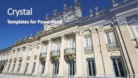  Presentation with spain - Beautiful slide set featuring sunny leone - granja de san ildefonso palace backdrop and a  colored foreground