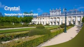  Presentation with spain - Amazing slide set having sunny leone - granja de san ildefonso palace backdrop and a  colored foreground