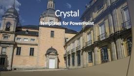  Presentation with neo classic villa almerico capra - Slides enhanced with sunny leone - palacio de la granja de background and a  colored foreground