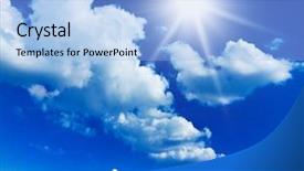  Presentation with crime scene unit - Presentation theme enhanced with sunny scene overhead skies above background and a light blue colored foreground