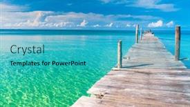  Presentation with contemplating - Colorful PPT theme enhanced with sunny serenity contemplating the sea backdrop and a teal colored foreground