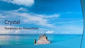  Presentation with serenity - Colorful slide deck enhanced with sunny serenity path filled backdrop and a light blue colored foreground