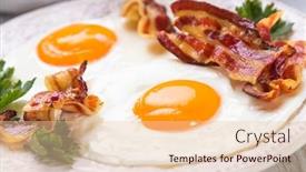  Presentation with bacon - Presentation featuring sunny-side-up-fried-eggs background and a lemonade colored foreground