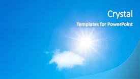  Presentation with white dove clouds - PPT theme consisting of sunny sky background whith clouds background and a  colored foreground