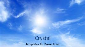  Presentation with sunny sky - Cool new presentation design with old metal bell with the rope backdrop and a light gray colored foreground