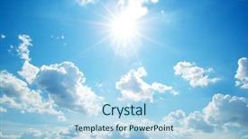  Presentation with sky sun - Theme enhanced with sunny sky background and a light blue colored foreground