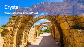  Presentation with ancient israel - PPT layouts having sunny spring day arched passage background and a teal colored foreground