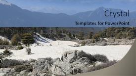  Presentation with mountain top - PPT layouts consisting of sunny-spring-landscape-in-turkish background and a teal colored foreground