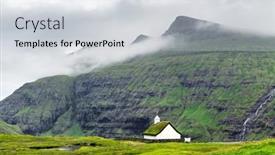  Presentation with church - Slide deck consisting of sunny-summer-view-of-traditional background and a lemonade colored foreground