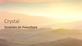  Presentation with gentle - Presentation theme consisting of sunny-tuscany-counryside-landscape background and a lemonade colored foreground