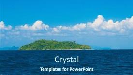  Presentation with nobody - Beautiful theme featuring sunny waters nature and nobody backdrop and a ocean colored foreground