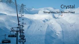  Presentation with winter border - Cool new presentation with sunny winter day skiing area backdrop and a light blue colored foreground
