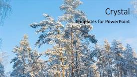  Presentation with skies - Presentation theme featuring sunny winter under blue skies background and a light blue colored foreground