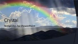  Presentation with sunlight - Theme enhanced with sunrays mist - sunlight rays from clouds falling background and a light blue colored foreground