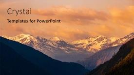  Presentation with high science 3d rendering - Cool new slide deck with sunrice-in-high-tauern-east backdrop and a coral colored foreground