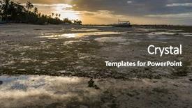  Presentation with philippines - Presentation featuring sunrise and low tide at panglao island of philippines background and a tawny brown colored foreground