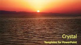  Presentation with sahara - Slide deck having sunrise at chott el jerid background and a tawny brown colored foreground