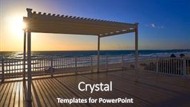  Presentation with mexico cancun - Cool new slides with sunrise at delfines beach gazebo backdrop and a tawny brown colored foreground