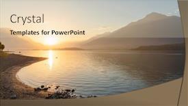  Presentation with breaking through - Theme with sunrise-at-domaso-lake-como background and a lemonade colored foreground