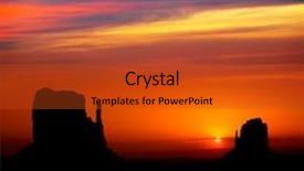  Presentation with west - Beautiful PPT theme featuring sunrise at monument valley west and east mittens butte utah national park backdrop and a red colored foreground