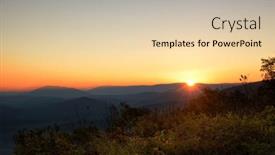  Presentation with sunrise - Slide set with sunrise-at-ouachita-national-park background and a lemonade colored foreground