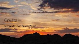  Presentation with las vegas nevada - Presentation design consisting of sunrise-at-red-rock-canyon background and a coral colored foreground