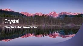  Presentation with mountain lake - Slide set enhanced with sprague lake rocky mountain background and a dark gray colored foreground