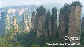  Presentation with china - Cool new slides with sunrise at zhangjiajie national park china avatar mountains backdrop and a dark gray colored foreground