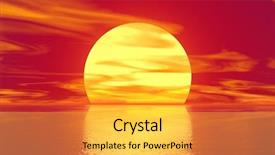  Presentation with sunrise - Theme consisting of sunrise backgrounds - golden sunset background and a yellow colored foreground