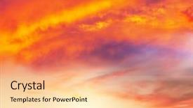  Presentation with scene - Beautiful presentation theme featuring sunrise backgrounds - sunset scene backdrop and a lemonade colored foreground