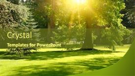  Presentation with sunrise - Theme having daybreak - sunrise beam in the beautiful background and a tawny brown colored foreground