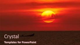  Presentation with romania - Audience pleasing PPT layouts consisting of sunrise-boat-delta-dunarii-romania backdrop and a wine colored foreground