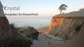  Presentation with black sea - Theme enhanced with sunrise-by-the-black-sea background and a sky blue colored foreground