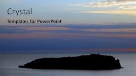  Presentation with sunrise - Presentation with sunrise-colours-over-polignano background and a light blue colored foreground