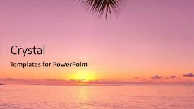  Presentation with divine - Amazing presentation design having sunrise divine coconut horizon backdrop and a coral colored foreground