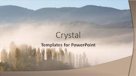  Presentation with sunrise - Amazing PPT theme having sunrise in a forest in pyrenees spain backdrop and a lemonade colored foreground