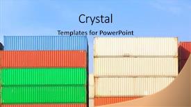  Presentation with intermodal - Theme consisting of sunrise in an intermodal background and a light blue colored foreground
