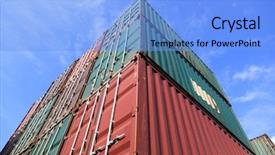  Presentation with intermodal - PPT layouts with sunrise in an intermodal background and a light blue colored foreground