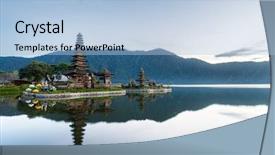  Presentation with history indonesia - Slide set consisting of sunrise in bali indonesia background and a light blue colored foreground