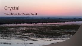  Presentation with sunrise - Colorful presentation theme enhanced with sunrise-in-early-spring backdrop and a lemonade colored foreground