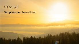  Presentation with ukraine - Beautiful PPT theme featuring sunrise-in-the-ukrainian-carpathian backdrop and a yellow colored foreground