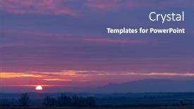  Presentation with czech republic - Slide set with sunrise-in-vineyards-under-palava background and a ocean colored foreground