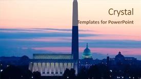  Presentation with lincoln - Colorful theme enhanced with including lincoln memorial washington monument backdrop and a cream colored foreground