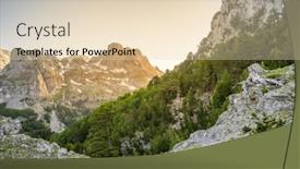  Presentation with albania - Presentation theme featuring sunrise-landscape-in-prokletije background and a lemonade colored foreground