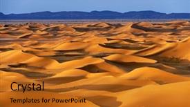  Presentation with sahara - Colorful PPT theme enhanced with sunrise light in sahara desert africa backdrop and a crimson colored foreground