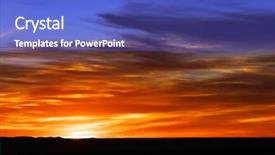  Presentation with sahara - Slide deck enhanced with sunrise light in sahara desert africa background and a cobalt blue colored foreground