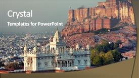  Presentation with jodhpur - Beautiful PPT theme featuring sunrise light jodhpur rajasthan india backdrop and a gray colored foreground