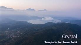  Presentation with morning sunrise - Theme enhanced with sunrise-morning-scenery-of-village background and a wine colored foreground