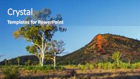  Presentation with indigenous australia - Amazing PPT theme having sunrise near alice springs australia backdrop and a teal colored foreground